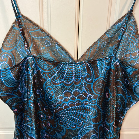 XHILARATION💫 Women’s Brown/Teal Floral Lightweight Chemise - Picture 10 of 12